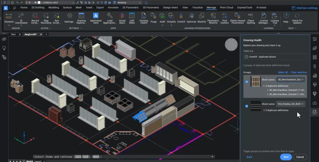 BricsCAD Pro használat közben