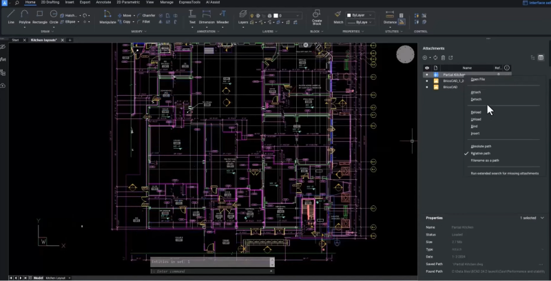 BricsCAD Pro v24.2 xref