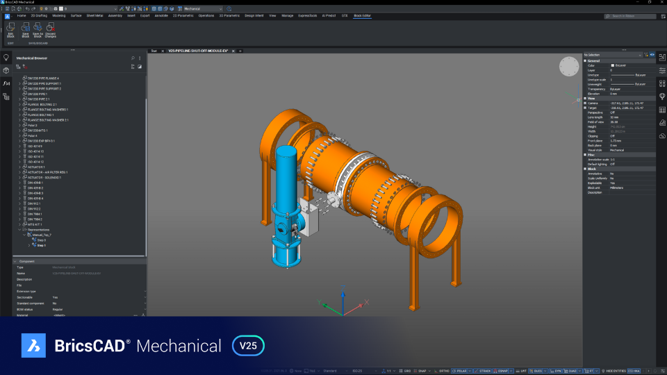 BricsCAD V25 újdonságok - Mechanical