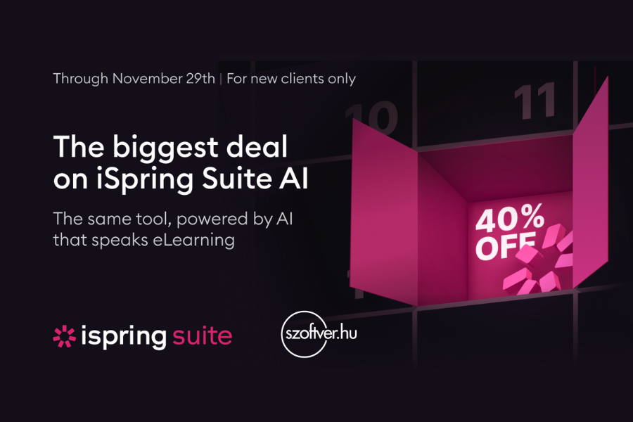 iSpring Black Friday: 40% kedvezmény