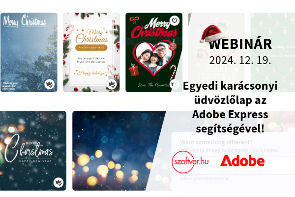 Adobe Express webinár - Egyedi karácsonyi üdvözlőlap készítése