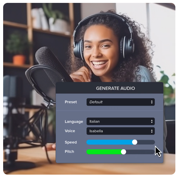 TechSmith Camtasia Audiate: Szövegből beszéd