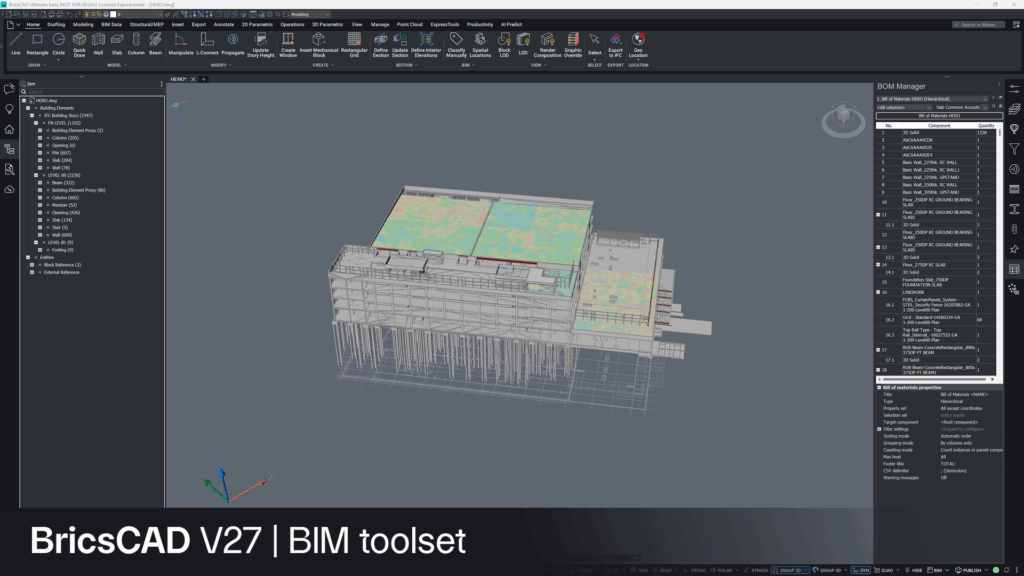 BricsCAD V27 - BIM toolset